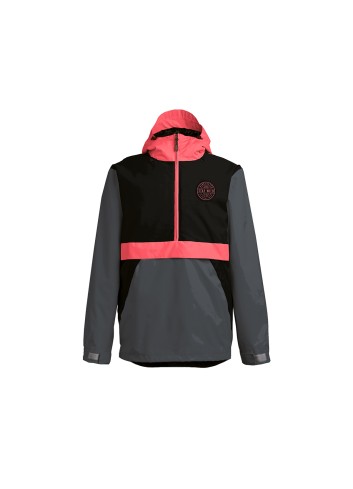 Airblaster Trenchover Jacket - Black / Hot Coral
