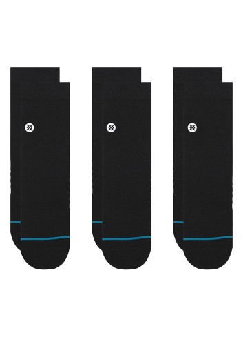 Stance Icon Quarter  3 Pack Socks - Black_14835