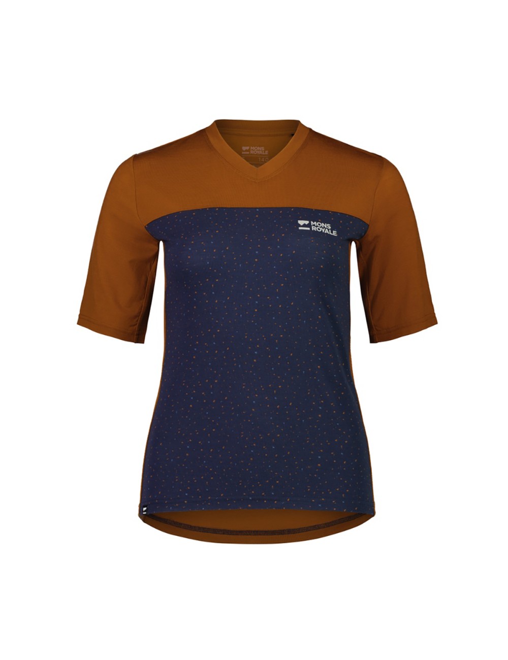 Mons Royale Wms Redwood Enduro Shirt - Midnight Terrazzo/Copper