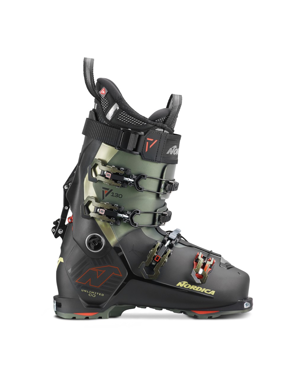 Nordica Unlimied 130 Skiboot - Black/Green/Red