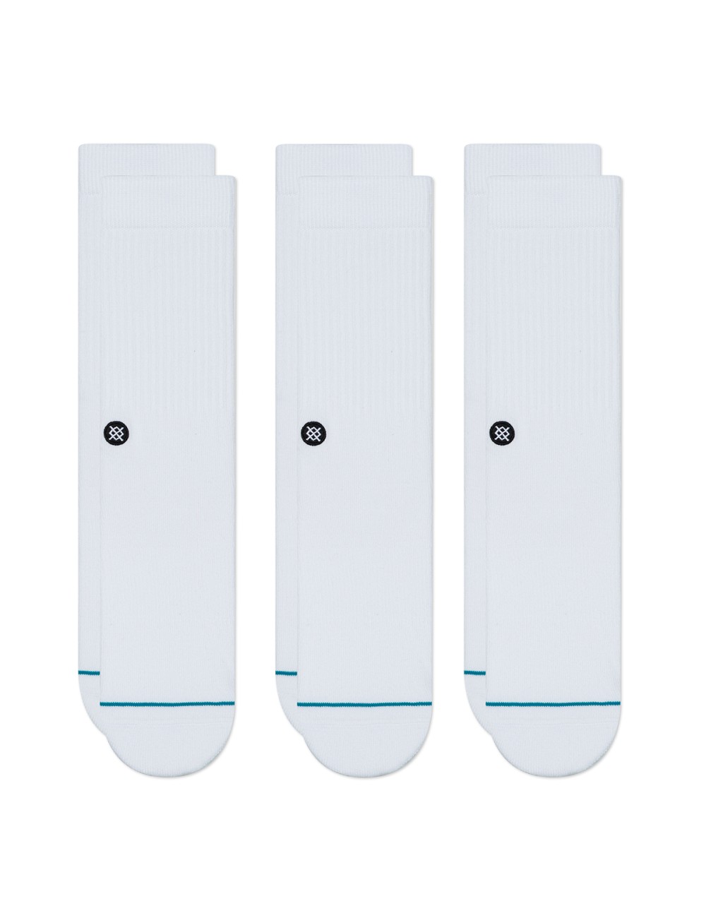 Stance Icon Quarter  3 Pack Socks - White