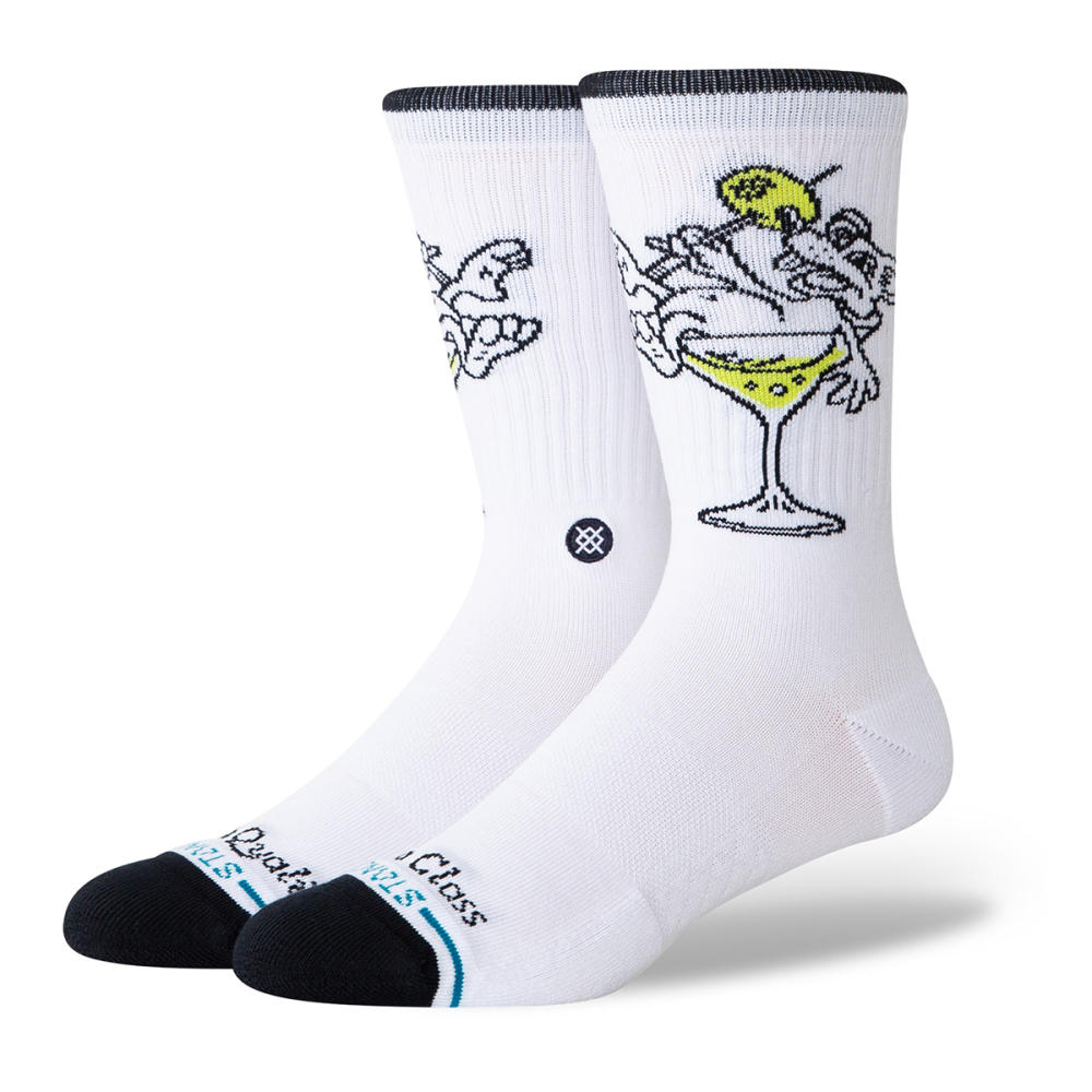 Stance High Quality Low Crew Socks - White M
